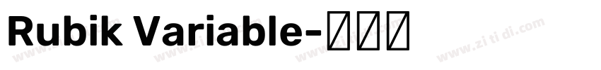Rubik Variable字体转换